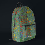 Gustav Klimt - Country Garden with Sunflowers Printed Backpack<br><div class="desc">Country Garden with Sunflowers / Farm Garden with Sunflowers - Gustav Klimt in 1905-1906</div>