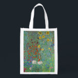 Gustav Klimt - Country Garden with Sunflowers Reusable Grocery Bag<br><div class="desc">Country Garden with Sunflowers / Farm Garden with Sunflowers - Gustav Klimt in 1905-1906</div>