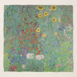 Gustav Klimt - Country Garden with Sunflowers Scarf<br><div class="desc">Country Garden with Sunflowers / Farm Garden with Sunflowers - Gustav Klimt in 1905-1906</div>