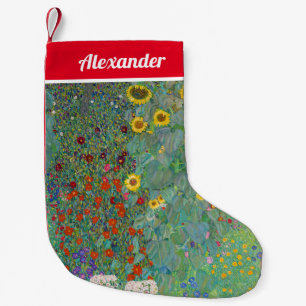 Gustav Klimt - Country Garden with Sunflowers Small Christmas Stocking