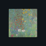 Gustav Klimt - Country Garden with Sunflowers Stone Magnet<br><div class="desc">Country Garden with Sunflowers / Farm Garden with Sunflowers - Gustav Klimt in 1905-1906</div>