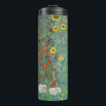 Gustav Klimt - Country Garden with Sunflowers Thermal Tumbler<br><div class="desc">Country Garden with Sunflowers / Farm Garden with Sunflowers - Gustav Klimt in 1905-1906</div>