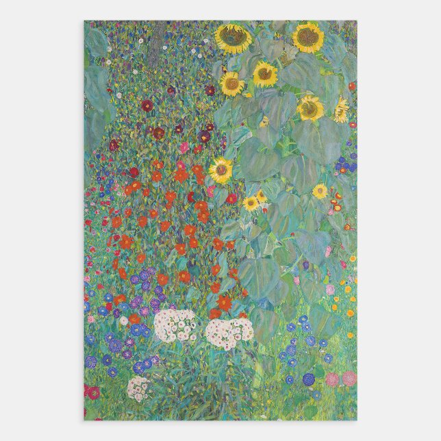 Gustav Klimt - Country Garden with Sunflowers Wrapping Paper Sheet (Creator Uploaded)