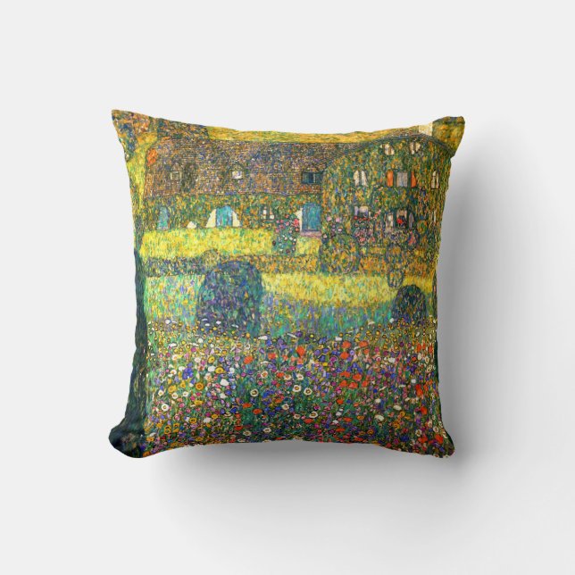 Gustav Klimt: Country House at the Attersee Cushion (Front)
