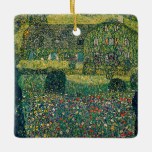 Gustav Klimt - Country House by the Attersee Ceramic Ornament