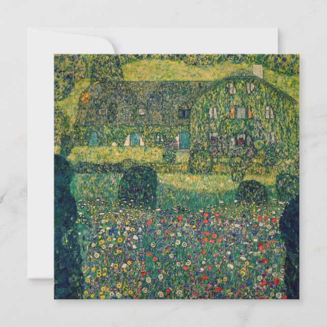 Gustav Klimt - Country House by the Attersee Invitation (Front)