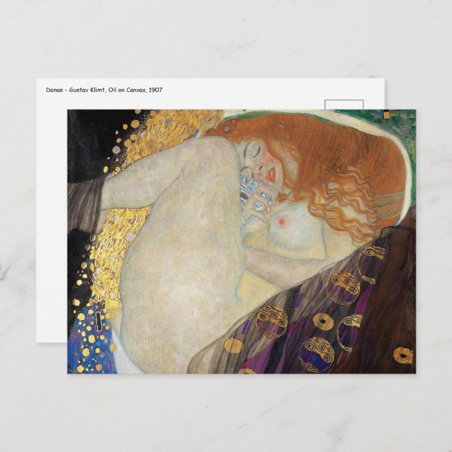 Gustav Klimt - Danae Postcard (Front/Back)