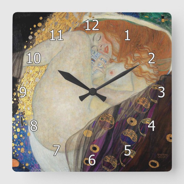 Gustav Klimt - Danae Square Wall Clock (Front)