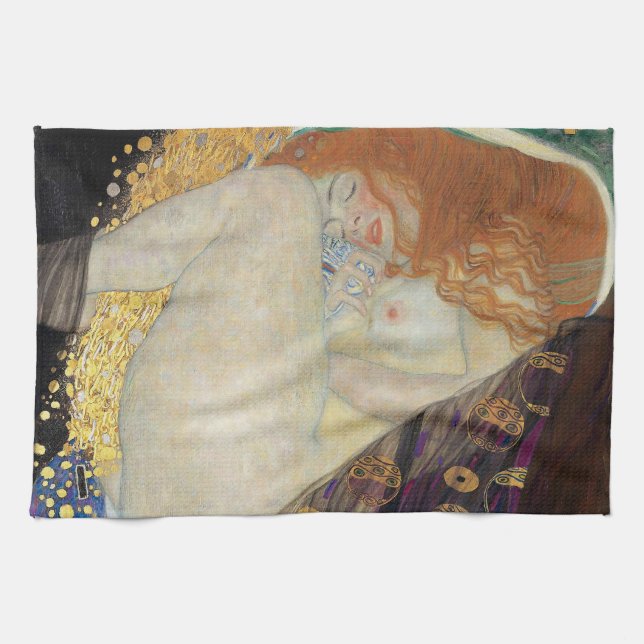 Gustav Klimt - Danae Tea Towel (Horizontal)