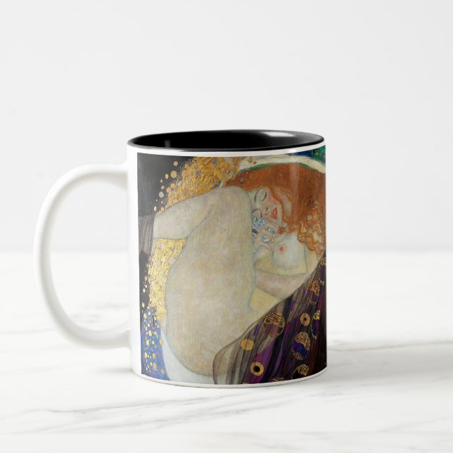 Gustav Klimt - Danae Two-Tone Coffee Mug (Left)