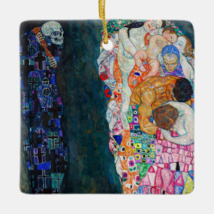 Gustav Klimt - Death and Life Ceramic Ornament