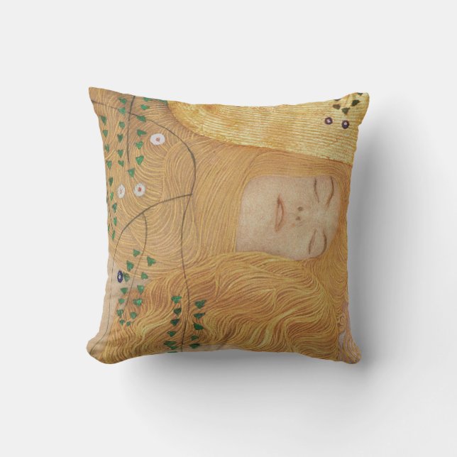 Gustav Klimt | Detail of Water Serpents I Cushion (Front)
