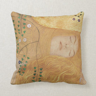 Gustav Klimt   Detail of Water Serpents I Cushion