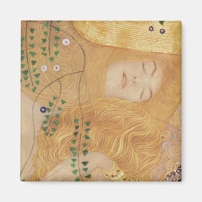 Gustav Klimt | Detail of Water Serpents I Magnet (Front)