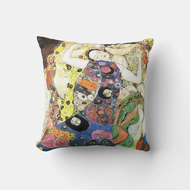 Gustav Klimt Die Jungfrauen Cushion (Front)