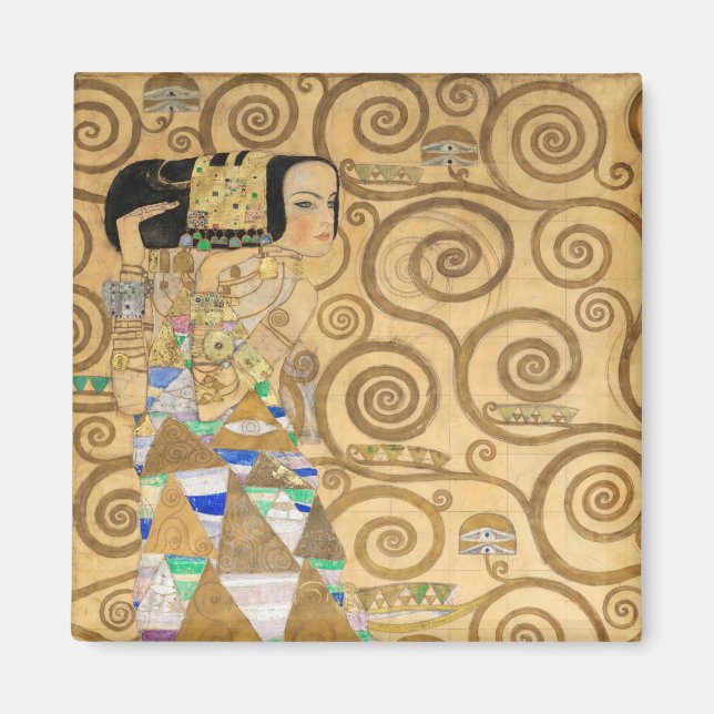 Gustav Klimt - Expectation, Stoclet Frieze Magnet (Front)