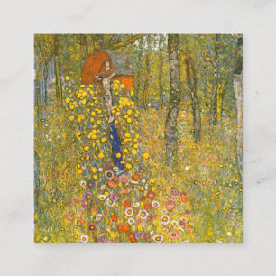 Gustav Klimt Farm Garden with Crucifix Enclosure Card