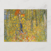 Gustav Klimt Farm Garden with Crucifix