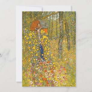 Gustav Klimt Farm Garden with Crucifix Invitation