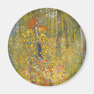 Gustav Klimt Farm Garden with Crucifix Magnet