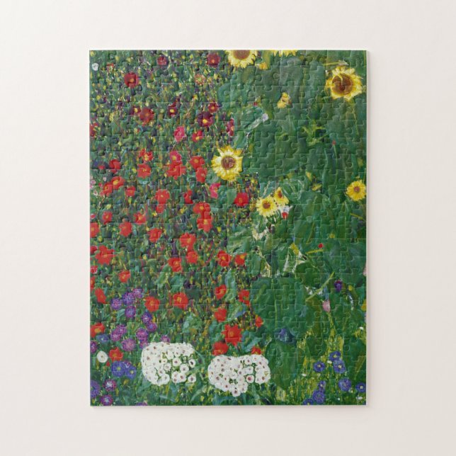 Gustav Klimt - Farm Garden With Flowers Jigsaw Puzzle (Vertical)