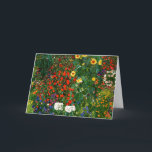 Gustav Klimt - Farm Garden with Sunflowers Card<br><div class="desc">Fine art painting by Gustav Klimt,  Farm Garden with Sunflowers</div>