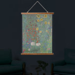 Gustav Klimt -Farm Garden with Sunflowers Fine Art Hanging Tapestry<br><div class="desc">Gustav Klimt's 'Farm Garden with Sunflowers' is a vibrant homage to the beauty of nature and the rustic charm of rural landscapes. Painted in 1907, it showcases a lush garden brimming with sunflowers, their golden petals gleaming under the sun, and a verdant backdrop of trees that frame the scene. The...</div>