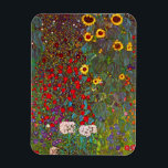 Gustav Klimt Farm Garden with Sunflowers Magnet<br><div class="desc">Gustav Klimt Farm Garden with Sunflowers magnet. Oil painting on canvas from 1905-06. Though Klimt is most recognised for his gold period that produced classic works like The Kiss and Portrait of Adele Bloch Bauer, the artist also produced some tremendously charming landscape paintings. Garden Farm with Sunflowers features a rich...</div>