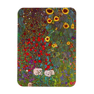 Gustav Klimt Farm Garden with Sunflowers Magnet