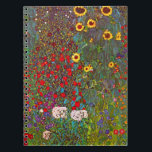 Gustav Klimt Farm Garden with Sunflowers Notebook<br><div class="desc">Gustav Klimt Farm Garden with Sunflowers notebook. Oil painting on canvas from 1905-06. Though Klimt is most recognised for his gold period that produced classic works like The Kiss and Portrait of Adele Bloch Bauer, the artist also produced some tremendously charming landscape paintings. Garden Farm with Sunflowers features a rich...</div>