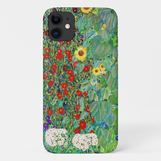 Gustav Klimt Farm Garden With Sunflowers Painting Case-Mate iPhone Case (Back)