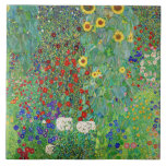 Gustav Klimt Farm Garden With Sunflowers Painting Ceramic Tile<br><div class="desc">Gustav Klimt Farm Garden With Sunflowers Floral Vintage Art Nouveau Painting</div>