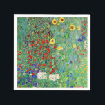 Gustav Klimt Farm Garden With Sunflowers Painting Napkin<br><div class="desc">Gustav Klimt Farm Garden With Sunflowers Floral Vintage Art Nouveau Painting</div>
