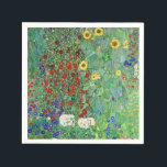 Gustav Klimt Farm Garden With Sunflowers Painting Napkin<br><div class="desc">Gustav Klimt Farm Garden With Sunflowers Floral Vintage Art Nouveau Painting</div>