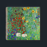Gustav Klimt Farm Garden With Sunflowers Painting Notebook<br><div class="desc">Gustav Klimt Farm Garden With Sunflowers Floral Vintage Art Nouveau Painting</div>