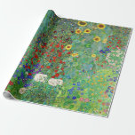 Gustav Klimt Farm Garden With Sunflowers Painting Wrapping Paper<br><div class="desc">Gustav Klimt Farm Garden With Sunflowers Floral Vintage Art Nouveau Painting</div>