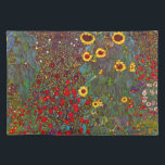 Gustav Klimt Farm Garden with Sunflowers Placemat<br><div class="desc">Gustav Klimt Farm Garden with Sunflowers placemat. Oil painting on canvas from 1905-06. Though Klimt is most recognised for his gold period that produced classic works like The Kiss and Portrait of Adele Bloch Bauer, the artist also produced some tremendously charming landscape paintings. Garden Farm with Sunflowers features a rich...</div>