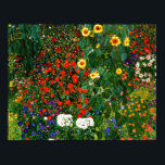 Gustav Klimt - Farm Garden with Sunflowers Poster<br><div class="desc">Fine art painting by Gustav Klimt,  Farm Garden with Sunflowers</div>