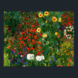 Gustav Klimt - Farm Garden with Sunflowers Poster<br><div class="desc">Fine art painting by Gustav Klimt,  Farm Garden with Sunflowers</div>