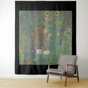 Gustav Klimt, Farm Garden with Sunflowers Tapestry
