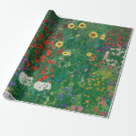 Gustav Klimt - Farm Garden with Sunflowers Wrapping Paper<br><div class="desc">Gustav Klimt - Farm Garden with Sunflowers</div>