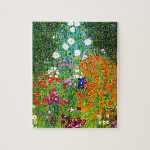 Gustav Klimt , "Farmhouse garden" Jigsaw Puzzle