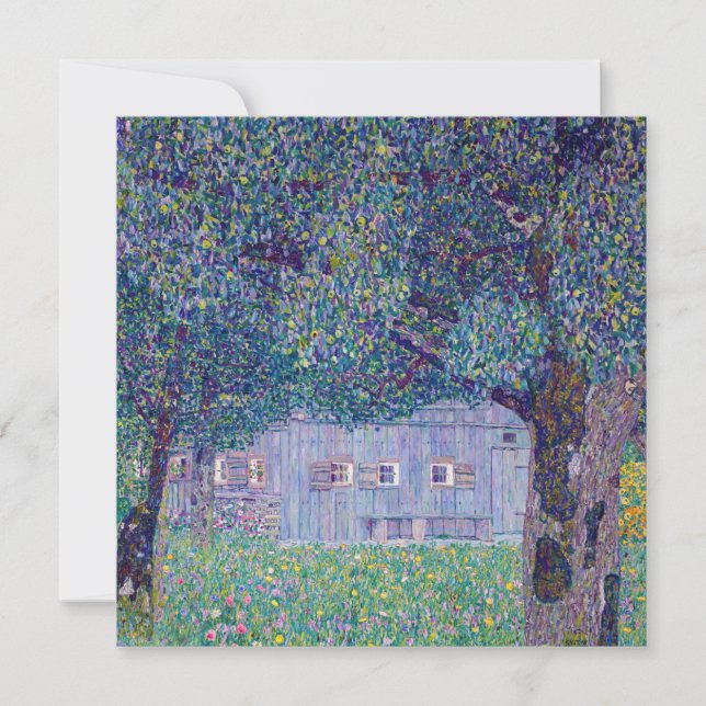 Gustav Klimt - Farmhouse in Upper Austria Invitation (Front)