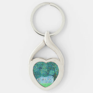 Gustav Klimt Farmhouse in Upper Austria Key Ring