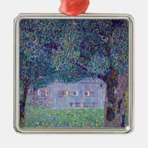 Gustav Klimt - Farmhouse in Upper Austria Metal Ornament
