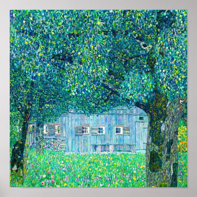 Gustav Klimt Farmhouse in Upper Austria Poster (Front)