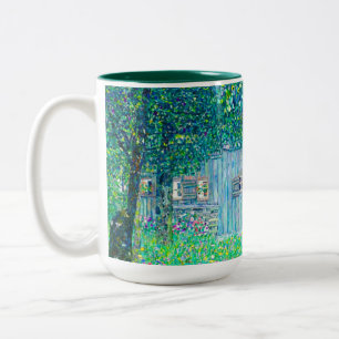 Gustav Klimt Farmhouse in Upper Austria Two-Tone Coffee Mug