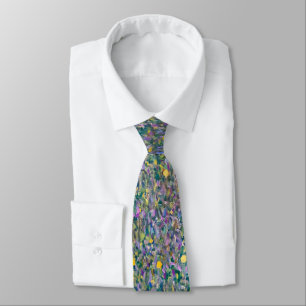 Gustav Klimt fine art - Rosebushes under the Trees Tie