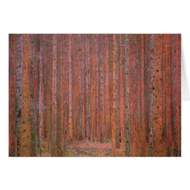 Gustav Klimt Fir Forest Tannenwald Red Trees (Front Horizontal)