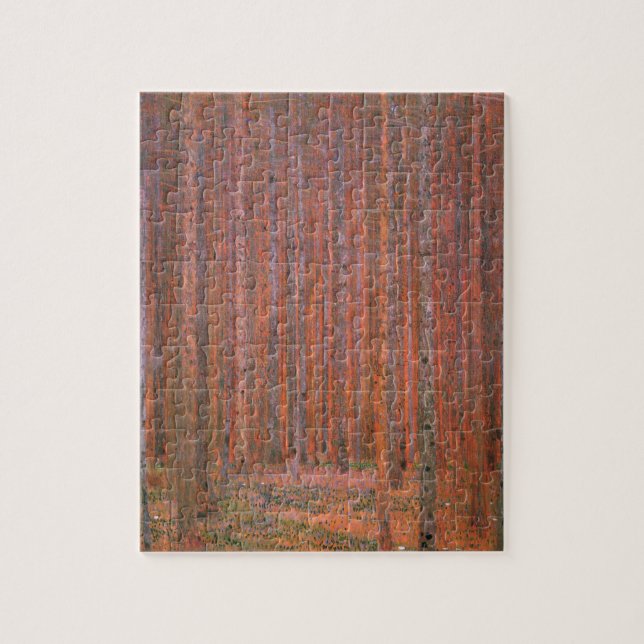 Gustav Klimt Fir Forest Tannenwald Red Trees Jigsaw Puzzle (Vertical)